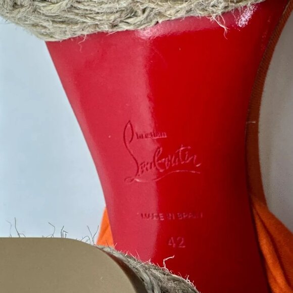 Christian Louboutin MARIZA DU DESERT Platform Heels Espadrille Sandal Shoes - Picture 13 of 14